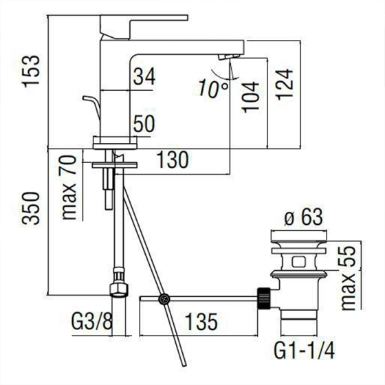 Μπαταρία Νιπτήρος Nobili UP 94118/1