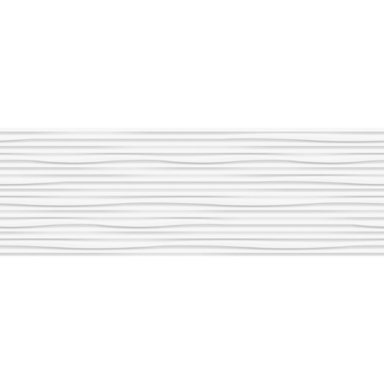 Πλακάκι τοίχου Keros White Sea Mate 30×90 λευκό ματ με κυματιστό ανάγλυφο
