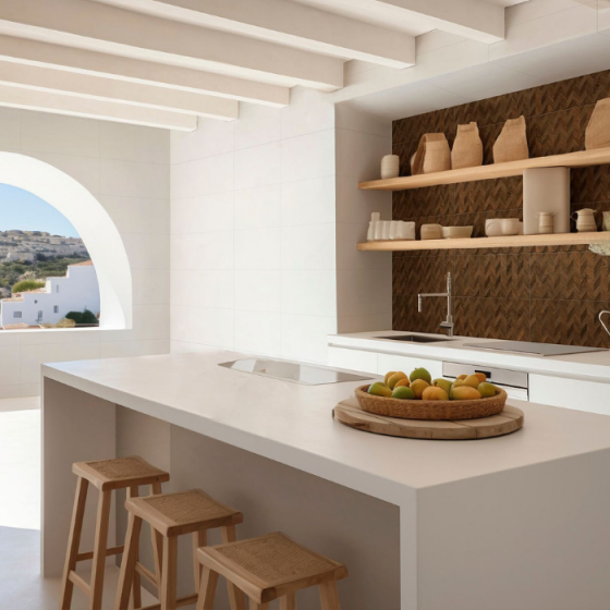 WOOD ESPIGA CUERO 30x60 πλακάκι τοίχου ματ όψη ξύλου καφέ