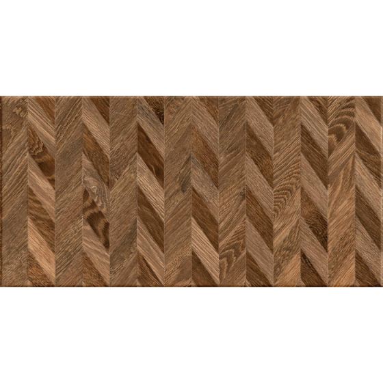WOOD ESPIGA CUERO 30x60 πλακάκι τοίχου ματ όψη ξύλου καφέ