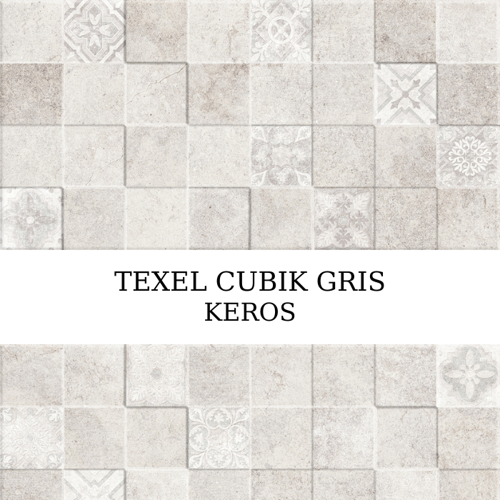 TEXEL CUBIK GRIS 30x60 πλακάκι τοίχου σε γκρι stone look με Cubik ανάγλυφο