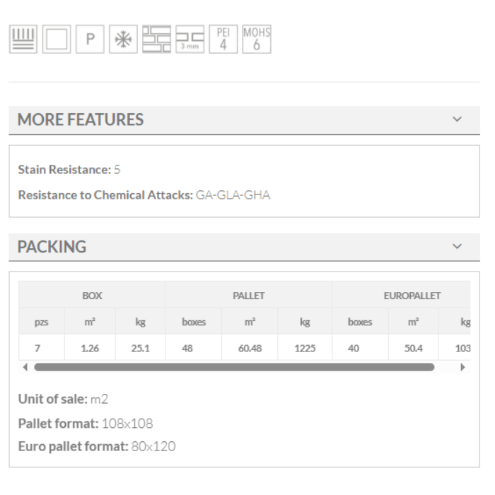 sunrock blanco keros 30x60 technical details